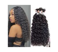 Fasci di capelli umani Pacchetti di onde d'acqua, capelli umani vergini brasiliani, estensioni for capelli ricci bagnati e ondulati da 8 a 32 pollici Fasci di tessuto per capelli(28 28 28)