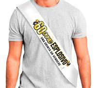 FASCIA 60 ANNI - Fascia Compleanno 60enne ESPLOSIVO | UNA GRINTA DA VENDERE - Fascia Divertente e Scherzosa - Gadget Compleanno 60 Anni - Regalo Originale Uomo Donna
