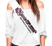 FASCIA 60 ANNI fucsia - Fascia Compleanno 60enne ESPLOSIVA | UNA GRINTA DA VENDERE - Fascia Divertente e Scherzosa - Gadget Compleanno 60 Anni - Regalo Originale Donna