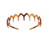 Fascia a zig-zag per capelli sostenibile, per uomini e donne, ecologico, regolabile, leggera, stile anni '90, colore marrone