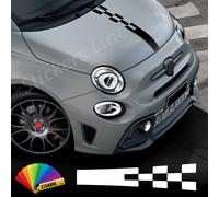 Fascia adesiva cofano per fiat 500 adesivo a Scacchi 500 abarth 595 695 ecc