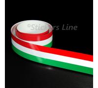 Fascia adesiva TRICOLORE cm 120 X 20 striscia adesiva italia bandiera italiana