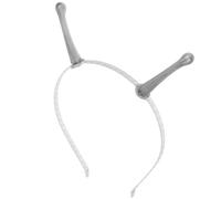 Fascia Aliena Boppers Argento in Plastica Due Antenne Luminose | Accessori Halloween Riutilizzabili, Design Corna Buffe, Misura per Costumi e Chioma