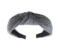 Fascia annodata per le donne alla moda in tessuto lavorato a maglia Hairhoop alto teschio fascia larga per il lavaggio del viso e la cura della pelle quotidiana