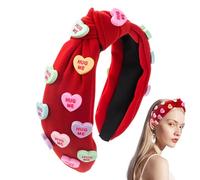 Fascia annodata per San , alla moda, per il lavaggio del viso, morbida fascia per il trucco, copricapo per trucco, decorazioni stagionali con cuore morbido per appuntamenti, concerti country