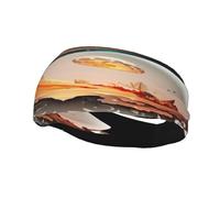 Fascia anti-sudore con sole e luna che simboleggiano due mondi, giorno e notte, foulard sportivo alla moda, fascia per capelli traspirante, fasce per attrezzatura fitness anti-sudore per donne e uomin