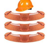 Fascia anti-sudore per casco da canto, confezione da 3 fodere assorbenti | accessorio di sicurezza per la costruzione, cuscinetto in spugna lavabile e riutilizzabile per caschi di So