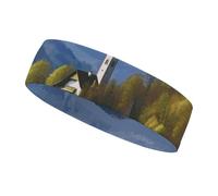 Fascia antisudore con paesaggio sloveno per uomo e donna, fascia antisudore per allenamento, alla moda, per lavare il viso e per correre.