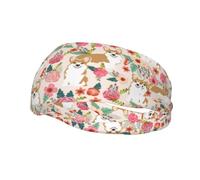 Fascia antisudore sportiva con stampa floreale Corgi Floral Flowers Spring Garden - Fasce sportive versatili per bambini e adulti Fascia regolabile