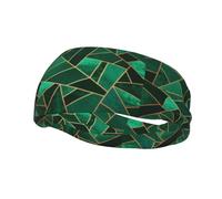 Fascia antisudore sportiva con stampa geometrica nera e oro â€ Fasce sportive versatili per bambini e adulti Fascia regolabile