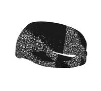 Fascia antisudore sportiva con stampa glitterata nera e bianca - Fasce sportive versatili per bambini e adulti Fascia regolabile