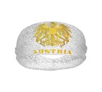 Fascia antisudore sportiva con stemma dorato dell'Austria per uomo e donna, ad asciugatura rapida, antiscivolo, antisudore, traspirante, per la corsa