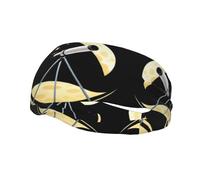 Fascia antisudore sportiva versatile con stampa di un telescopio sulla luna - Fascia elastica e traspirante per yoga e fitness