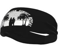 Fascia antisudore Sunrise Sunset, fascia per capelli ad asciugatura rapida, alla moda, per corsa, per uomo e donna
