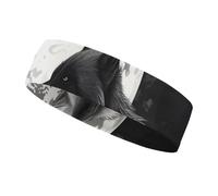 Fascia antisudore Wolves Love Under The Moon Wild Animal per uomo e donna, fascia antisudore elastica e traspirante, fasce antisudore per allenamento, moda, lavaggio del viso, corsa