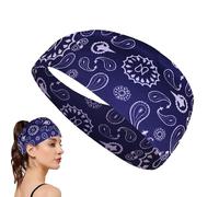 Fascia assorbente per il sudore, fascia atletica, fascia assorbente per il sudore leggero, confortevole, super sottile, ad assorbimento rapido, con stampa bohémien, per calcio, pallavolo, sci e