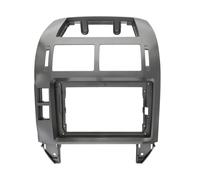 Fascia Autoradio Fascia Auto Fasce Di Navigazione Dash Kit Telaio Per 9 "Lettore Multimediale Android Per VW Per Polo 2004 2005 2006 2007 2008 2009 2010 Mascherina Pannello Radio(Frame-silver)