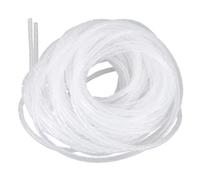 Fascia avvolgitrice a spirale 6 mm x 10 m, colore bianco, ideale per organizzare e proteggere cavi in casa o in ufficio.