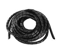 Fascia avvolgitrice a spirale 6 mm x 10 m, colore nero, organizza e protegge i cavi per uso domestico e professionale.