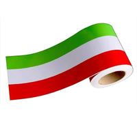 Fascia banda adesiva adesivi bandiera italia tricolore in 8 misure decal moto casco cod.2116 (Altezza 2 cm - Lunghezza 130 cm)