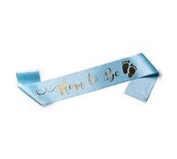 Fascia bianca e oro perfetta "Mom to Be" - Enjoy Your Baby Shower (bianco), Blu e oro., taglia unica