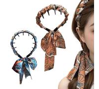 Fascia Capell| Fascia Tessuto Pettine | Set 2 Pezzi Antiscivolo | Fasce capei 15cm ABS & tessuto per look vintage, ragazze, mogli, fidanzate, sorelle, figlie, amiche, capelli senza scivolare