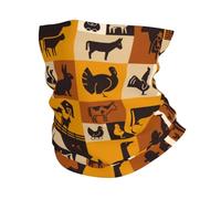 Fascia Capelli Cartoon Farm Animals Dark Abstract Passamontagna Antivento Ghetta Da Collo Traspirante Scaldacollo Per Uomo Donna Campeggio Ciclismo 25X50Cm