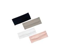 Fascia Capelli Donna 4 pz/set Fasce for Capelli Lavorati A Maglia Delle Donne di Colore Solido Larga Fascia Elastica Sport Yoga Hairband Lavaggio Morbido Viso Trucco Copricapo(Lavender)