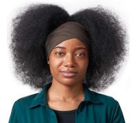 Fascia Capelli Donna Turbante Con Twist - Headband Uomo Accessori Per Capelli Elegante Sportiva Jersey Di Viscosa Marrone