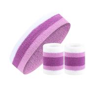 Fascia Capelli Donna Uomo Donna Braccialetti sportivi elastici Fascia for capelli Set Asciugamano for la testa da polso Fasce for il basket Pallavolo Corsa Yoga Tennis Palestra(Color 1)