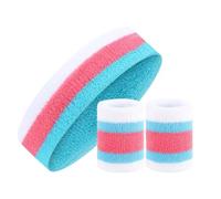 Fascia Capelli Donna Uomo Donna Braccialetti sportivi elastici Fascia for capelli Set Asciugamano for la testa da polso Fasce for il basket Pallavolo Corsa Yoga Tennis Palestra(Color 4)