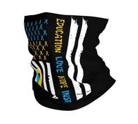 Fascia Capelli Education Love Hope Inspire Syndrome Ribbon Ghetta Da Collo Durevole Passamontagna Traspirante Scaldacollo Per Outdoor Attività Campeggio Ciclismo 25X50CM