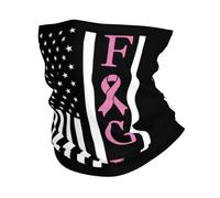 Fascia Capelli Fight Breast Awareness America Flag Passamontagna Multifunzione Ghetta Da Collo Traspirante Scaldacollo Per Ciclismo Escursionismo Outdoor Attività 25X50CM
