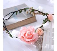 Fascia-Capelli Fiori Corona Rose Accessorio per Capelli Comunione Figli Strass