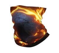 Fascia Capelli Flaming Skull And Fire Bones Death Dark Passamontagna Protezione Uv Ghetta Da Collo Antivento Scaldacollo Per Escursionismo Ciclismo Campeggio