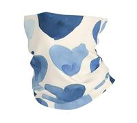 Fascia Capelli Hand Drawn Blue Heart Pattern Passamontagna Multiuso Ghetta Da Collo Antipolvere Scaldacollo Per Sports Campeggio Ciclismo