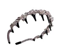 Fascia Capelli Intrecciata - Fascia Per Capelli Con Perle Artificiali Stile Vintage | Fermacapelli Donna Anti Scivolamento per Estate Palestra Viaggio Casa Festa