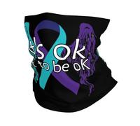 Fascia Capelli It'S Ok Not To Be Ok-Suicide Prevention Awareness Passamontagna Durevole Ghetta Da Collo Traspirante Scaldacollo Per Escursionismo Ciclismo Outdoor Attività 25X50CM
