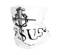 Fascia Capelli Jesus Christ Blessed Saved My Life Black Passamontagna Durevole Scaldacollo Protezione Uv Ghetta Da Collo Per Campeggio Ciclismo Pesca 25X50CM