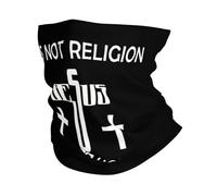 Fascia Capelli Jesus Christ Christianty Faith Over Fear Ghetta Da Collo Protezione Uv Passamontagna Durevole Scaldacollo Per Escursionismo Ciclismo Outdoor Attività 25X50CM