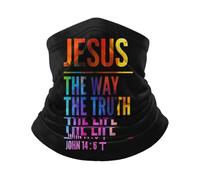 Fascia Capelli Jesus The Way The Truth The Life Passamontagna Traspirante Ghetta Da Collo Multifunzione Scaldacollo Per Ciclismo Campeggio Escursionismo 25X50CM