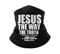 Fascia Capelli John 146 Verse Jesus The Way The Truth The Life Passamontagna Durevole Ghetta Da Collo Traspirante Scaldacollo Per Escursionismo Pesca Ciclismo 25X50CM