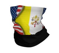 Fascia Capelli Usa America And Vatican The Vatican Flag Passamontagna Traspirante Ghetta Da Collo Durevole Scaldacollo Per Campeggio Ciclismo Pesca 25X50CM