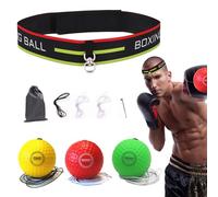 Fascia catarifrangente per boxe, palla riflettente, in gommapiuma con fascia per la testa, multifunzionale, per l'allenamento con la boxe, per l'allenamento di boxe regolabili per
