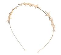 Fascia Chioma Stella a Cinque Punte Oro in Lega, Stile Barocco Elegante | Dettaglio Brillante, Profilo Leggero, per Uscite Casual e Damigelle