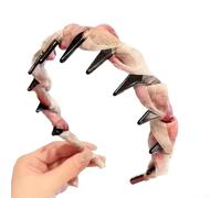 Fascia colorata a pettine dentato in filato, accessorio in plastica progettato per fornire una vestibilità sicura e un fascino estetico in campagna (rosa)