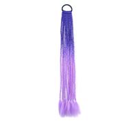 Fascia colorata for coda di cavallo sporca con piccole trecce. Accessorio for capelli elegante for tutte le occasioni(Light purple)