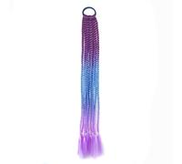 Fascia colorata for coda di cavallo sporca con piccole trecce. Accessorio for capelli elegante for tutte le occasioni(Purple blue)