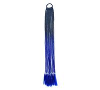 Fascia colorata for coda di cavallo sporca con piccole trecce. Accessorio for capelli elegante for tutte le occasioni(Blue)