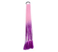 Fascia colorata for coda di cavallo sporca con piccole trecce. Accessorio for capelli elegante for tutte le occasioni(Pink purple)